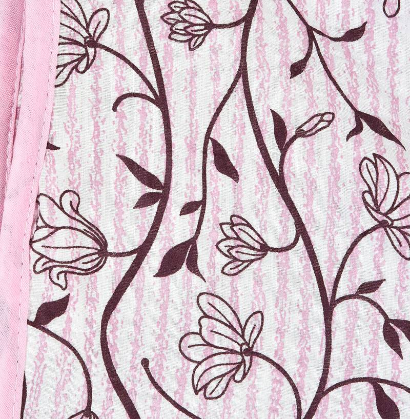 Pink Be Wangle Leaves Printed Reversible Double Bed Dohar AC Blanket