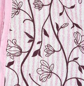 Pink Be Wangle Leaves Printed Reversible Single Bed Dohar AC Blanket 5