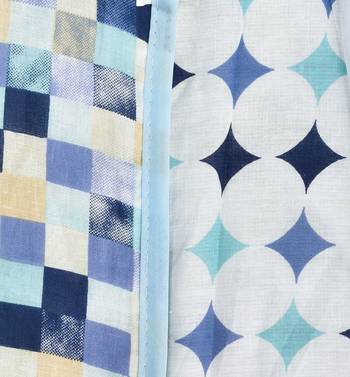 Blue Be Wangle Geometric Printed Reversible Single Bed Dohar AC Blanket 2