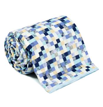 Blue Be Wangle Geometric Printed Reversible Single Bed Dohar AC Blanket 3