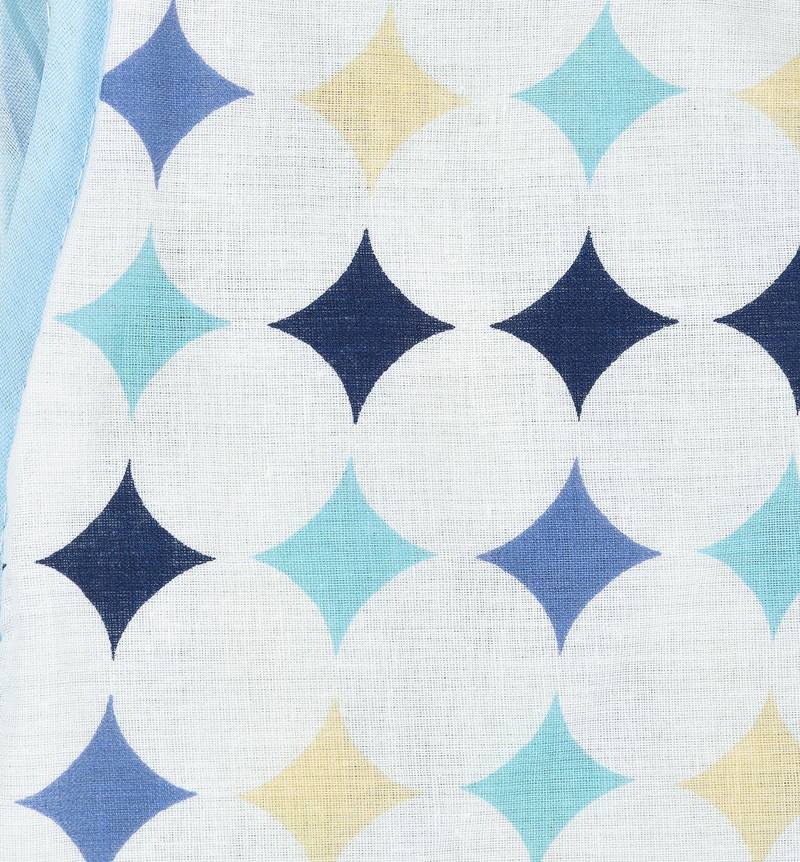 Blue Be Wangle Geometric Printed Reversible Single Bed Dohar AC Blanket