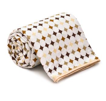 Brown Be Wangle Geometric Printed Reversible Single Bed Dohar AC Blanket 4