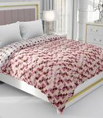 Pink Be Wangle Geometric Printed Reversible Double Bed Dohar AC Blanket
