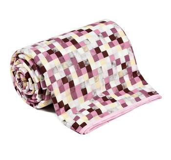 Pink Be Wangle Geometric Printed Reversible Double Bed Dohar AC Blanket 5