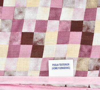 Pink Be Wangle Geometric Printed Reversible Double Bed Dohar AC Blanket 6