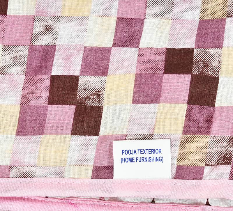Pink Be Wangle Geometric Printed Reversible Single Bed Dohar AC Blanket