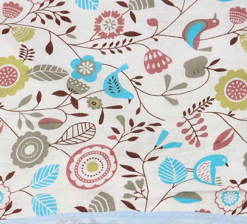 Blue Be Wangle Floral Printed Reversible Single Bed Dohar AC Blanket