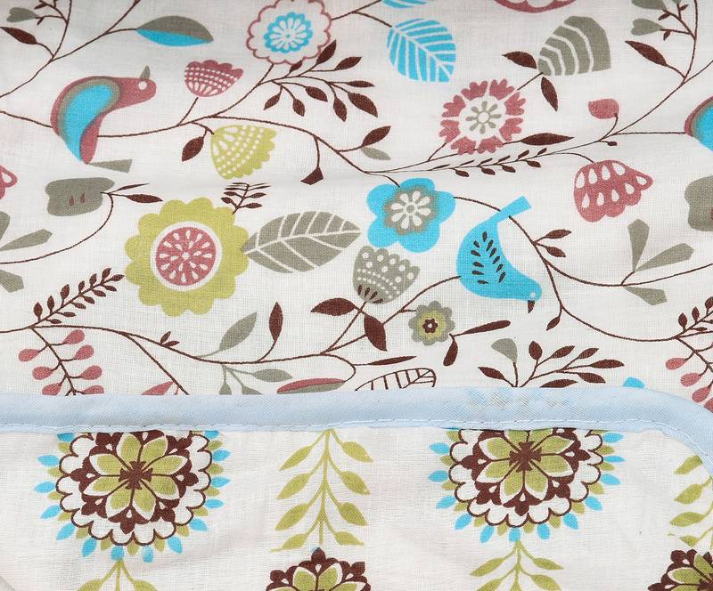 Blue Be Wangle Floral Printed Reversible Single Bed Dohar AC Blanket