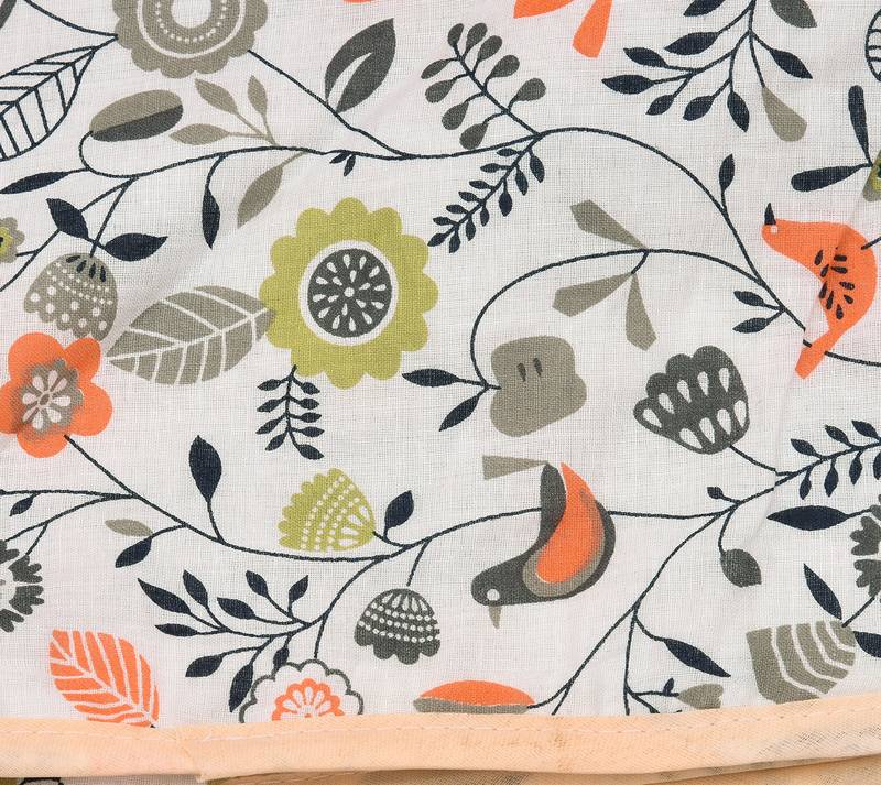 Dark Orange Be Wangle Floral Printed Reversible Single Bed Dohar AC Blanket