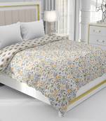 Orange Be Wangle Floral Printed Reversible Single Bed Dohar AC Blanket