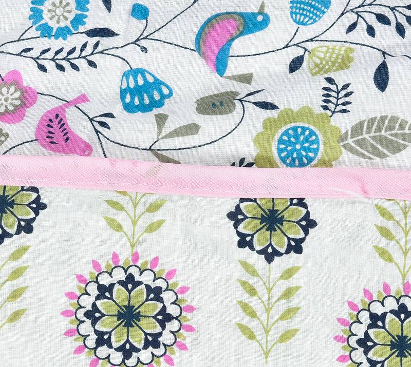 Pink Be Wangle Floral Printed Reversible Double Bed Dohar AC Blanket