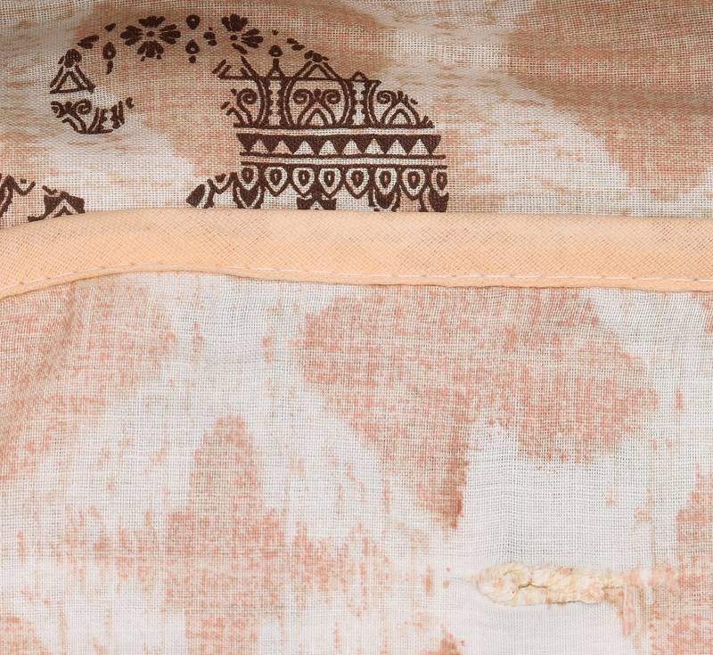 Orange Be Wangle Traditional Printed Reversible Double Bed Dohar AC Blanket