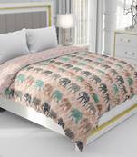 Orange Be Wangle Traditional Printed Reversible Single Bed Dohar AC Blanket