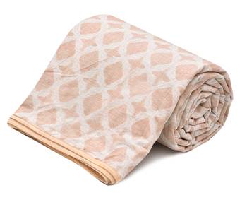 Orange Be Wangle Traditional Printed Reversible Single Bed Dohar AC Blanket 6