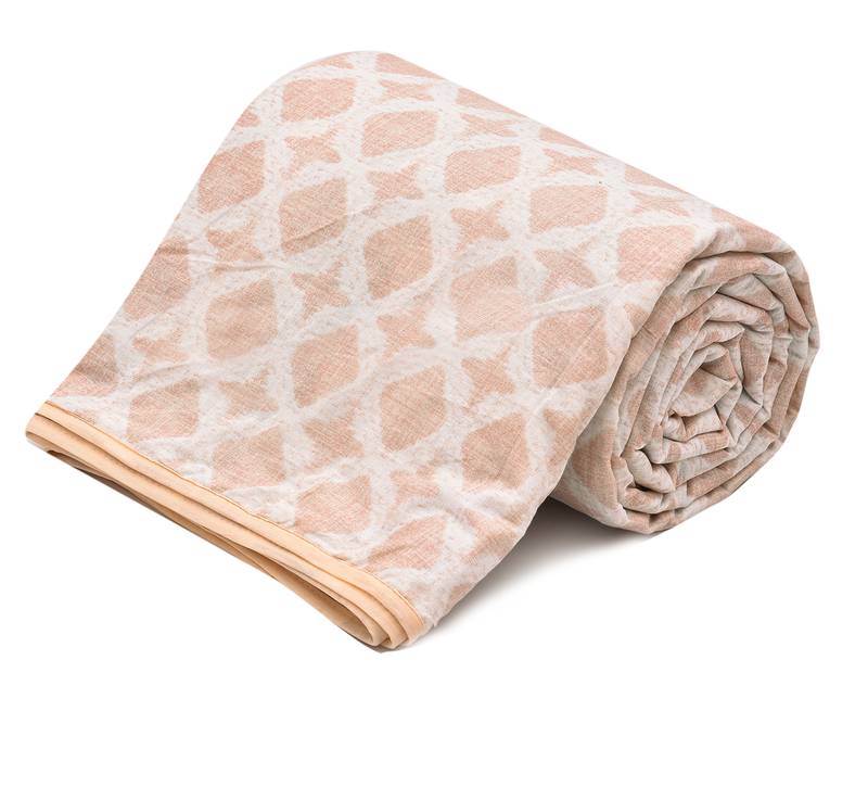 Orange Be Wangle Traditional Printed Reversible Single Bed Dohar AC Blanket