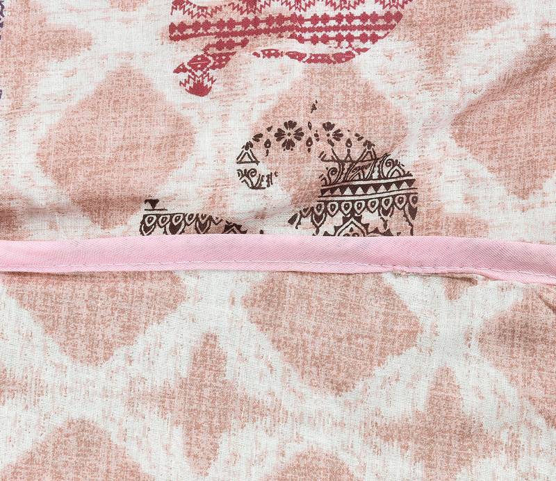 Pink Be Wangle Traditional Printed Reversible Double Bed Dohar AC Blanket