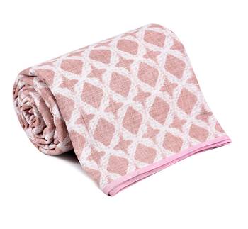Pink Be Wangle Traditional Printed Reversible Double Bed Dohar AC Blanket 6