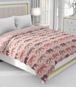 Pink Be Wangle Traditional Printed Reversible Single Bed Dohar AC Blanket