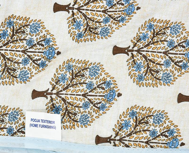 Blue Be Wangle Floral Printed Reversible Double Bed Dohar AC Blanket