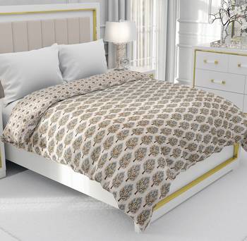 Blue Be Wangle Floral Printed Reversible Single Bed Dohar AC Blanket 1