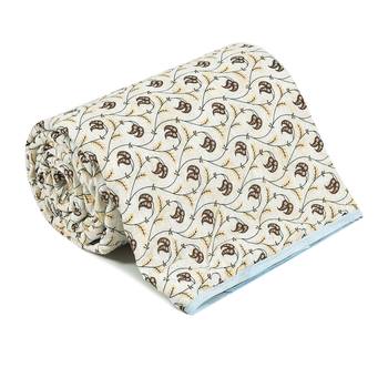 Blue Be Wangle Floral Printed Reversible Single Bed Dohar AC Blanket 3
