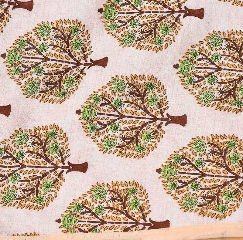 Orange Be Wangle Floral Printed Reversible Single Bed Dohar AC Blanket