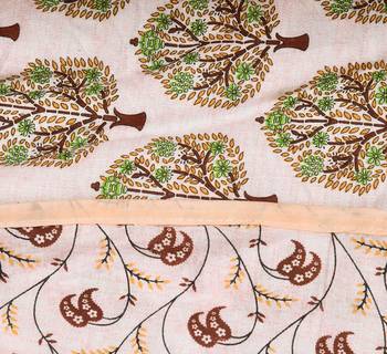 Orange Be Wangle Floral Printed Reversible Double Bed Dohar AC Blanket 6