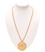 Golden long chain with pendent
