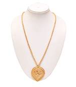 Golden long chain with pendent
