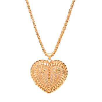 Golden long chain with pendent 2