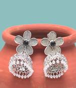 Oxidised Floral Jhumki