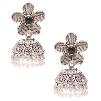 Oxidised Floral Jhumki 2
