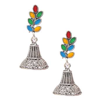 Multicolour oxidised earrings 1