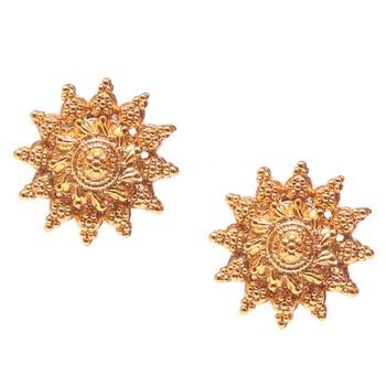 Golden tops earrings 1