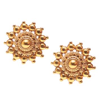 Golden tops earrings 1