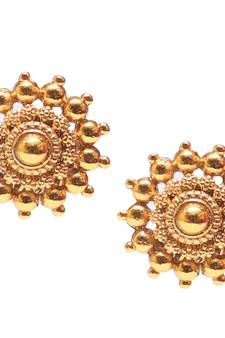 Golden tops earrings