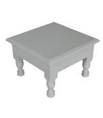 Diwali Decorative Wood Pooja Chowki Grey Stool 9 X 9 X 6 Inch