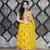 Yellow Embroidered Net Semi Stitched Lehenga