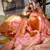 blush pink  embroidered kanchipuram silk blend saree with blouse