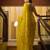 Lemon Yellow Pure Chiffon Banarasi Silk Saree