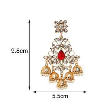 Red pearl jhumkas 5
