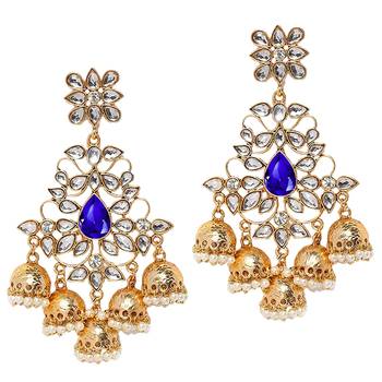 Blue pearl jhumkas 1