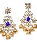 Blue pearl jhumkas