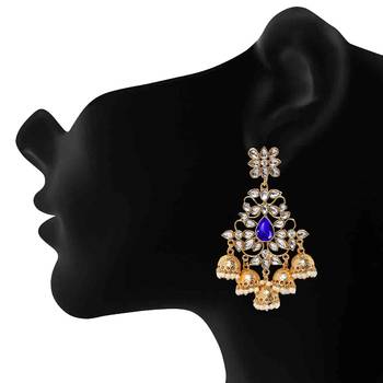 Blue pearl jhumkas 2