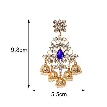 Blue pearl jhumkas 3