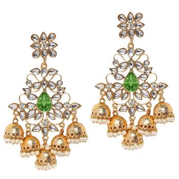 Green pearl jhumkas 1