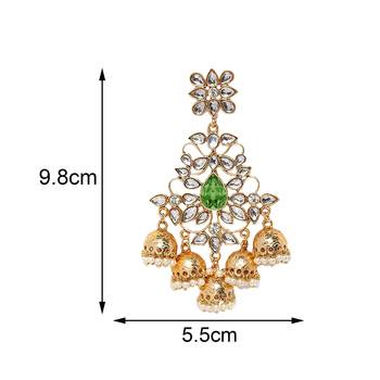 Green pearl jhumkas 3