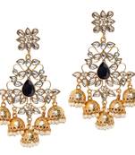 Black pearl jhumkas