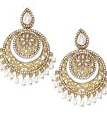 White pearl chandbali