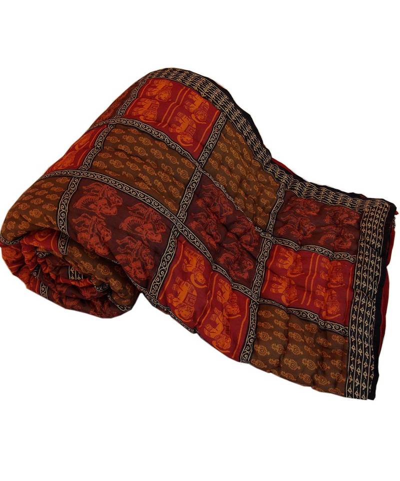 Jaipuri Print Cotton Double Bed Razai Quilt